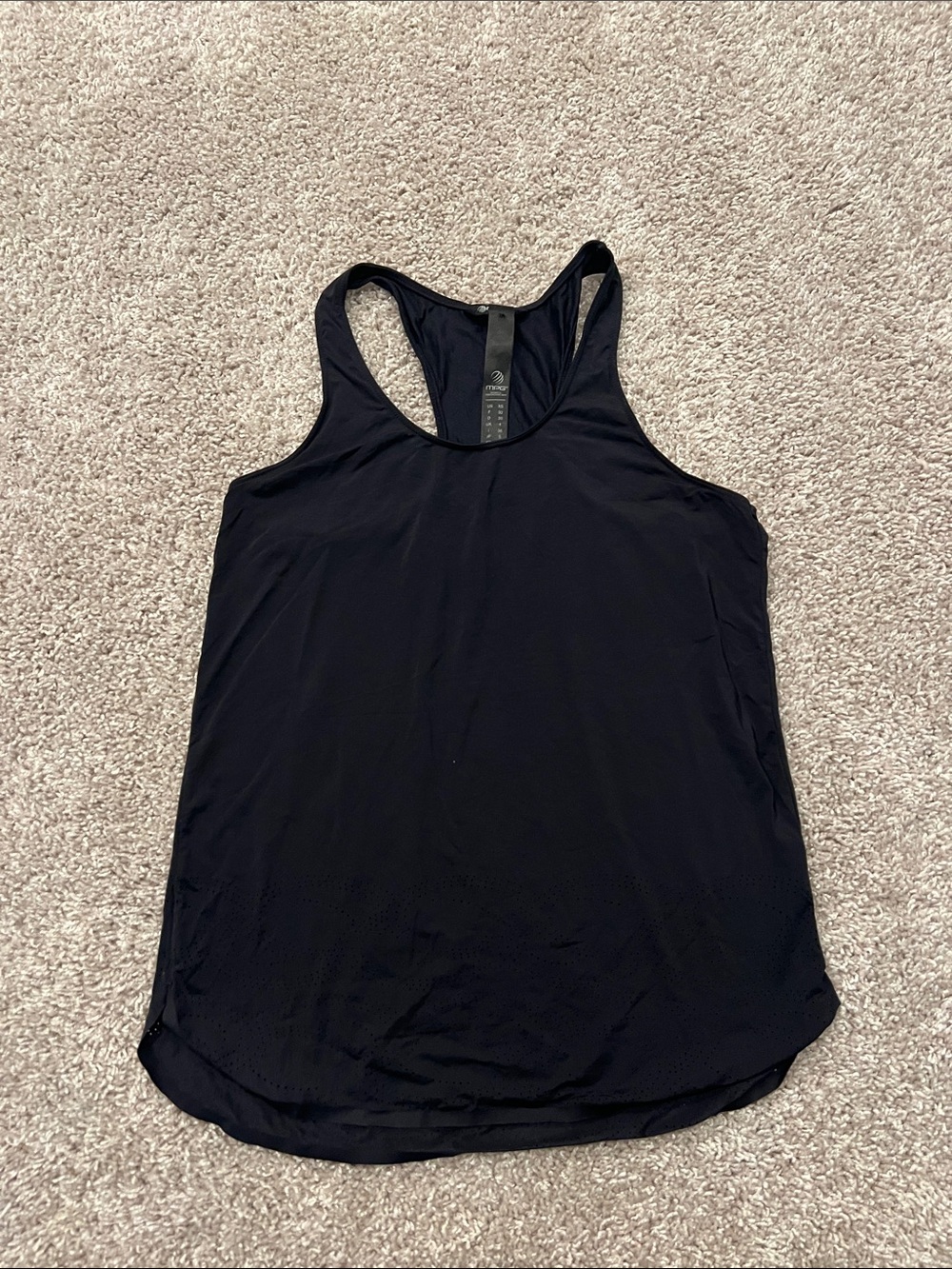 MPG Black Racerback Training Tank Top